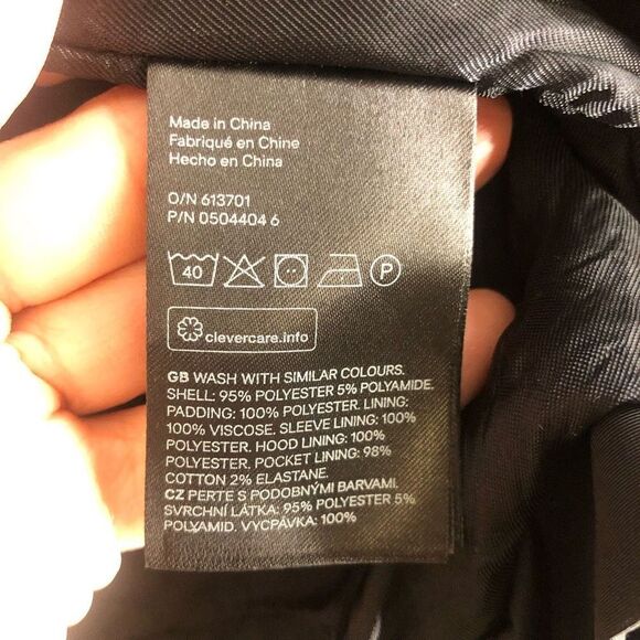 H&m Black Satin Utility/Military Jacket Sz‎ Euro 46, US 36R (Small) - Picture 6 of 8